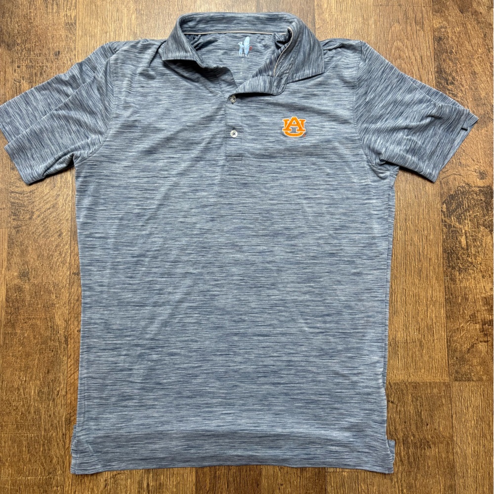 johnnie-O Heather Gray Polo Shirt Casual Comfort